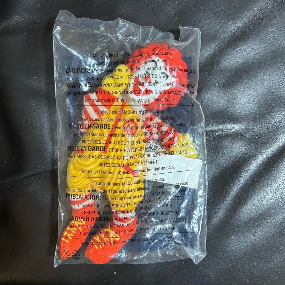 McDonald's 2002 Happy Meal Toy Ronald McDonald World Children's Day NIP